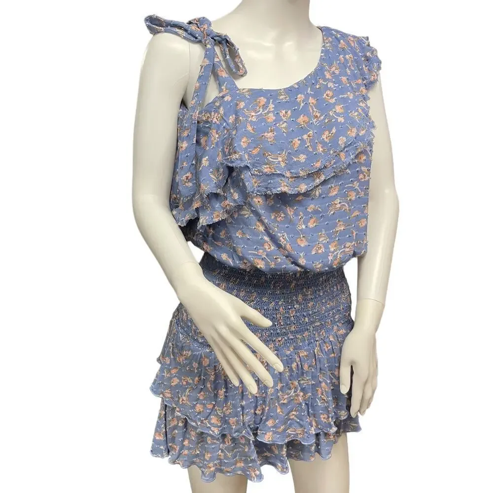 Planet Blue Life Mini Skort Skirt and Top Matching Set Size S